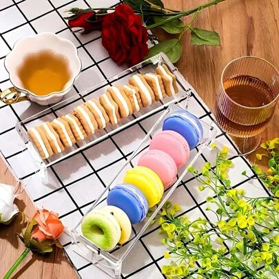 1/2/4 Stück Transparent Makronen Turm Ständer/Servierplatte, Acryl Servierständer zum Servieren, Lebensmittel Präsentationsständer, geeignet für Hochzeits-Präsentationsteller, Bar-Tablett, Party Kekse Ständer, Keksteller, Catering-Bedarf, Geschirr, Bar-Geschirr, Catering-Bedarf, Geschirr, Küche, Halloween, Weihnachtsgeschenke