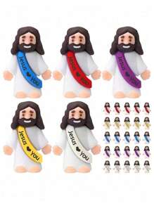 20pcs Mini Jesus Figure Toys, Jesus Loves You Toys For Hide And Seek, Sunday Party Favors, Gifts (Random Color) Miniature Jesus, Christian Toys, Small Toys, Christian Toys, Christmas Gifts, Party Fillers, Christmas, Jesus, Toys, Christmas, Jesus, Toys, Christian Stuff