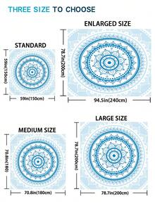 1pc New Outdoor Waterproof Anti-Sand Digital Print Picnic Blanket/Beach Towel, With Fashionable And Fresh Pattern, Suitable For Outdoor Camping And Picnic - Multicolor - View 5