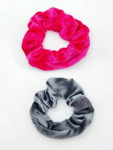 Velvet Hair Scrunchie With Hidden Zipper Pocket, Secret Compartment Elastic Hair Tie For Keys & Cash, Ponytail Holder Accessory - Black - View 14