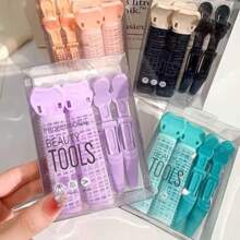 4 件套卷发器专业美容工具，丰盈卷发管，蓬松八字形丰盈夹，塑料发根空气刘海卷发夹卡，适合普通发质的手动卷发器，返校、旅行度假必备品，女士发饰