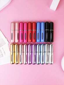 5pcs Random Color Refillable Perfume Bottles, 5ml - Refillable Perfume Bottle, Valentine's Day Gift, Refillable Travel Perfume, Mini Perfume Bottle, Refillable Liquid Spray Bottle Dispenser, Travel Essentials, Multi-Color, Suitable For Travel, Living Room, Bedroom, Bathroom Home Decor