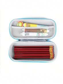 1pc 3D Cartoon EVA Waterproof Writing Pen Stationery Storage Case - Back To School - Multicolor - View 5