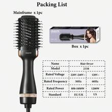 CRASTS Hair Dryer Brush, 3-Speed Temperature And Airflow Settings, Volumizing, Straight & Wavy Styling, 2-In-1 Blow Dryer And Brush