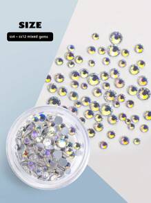 novani 200件/套 DIY牙齿宝石套装（含胶水），4色牙齿饰品宝石套装，水晶闪亮宝石，牙齿饰品入门套装，男女通用牙齿饰品
