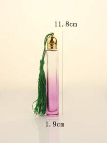 3pcs/5pcs/10pcs/20pcs Pack Long Cylinder 10ml Refillable Essential Oil/Lotion Roll-On Bottle, Gradient Thick Glass Fragrance Liquid Roller Ball Vial With Tassel