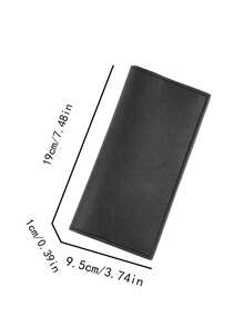 1 件可定制钱包独特时尚简约字母印花轻便手机袋零钱包手拿包旅行必备男士钱包迷你钱包钱包 - 黑色 - 查看 11