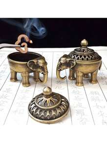 1 pieza/set Un quemador de incienso de hierro forjado simple y elegante. Con tapa, quemador de aromaterapia, decoraciones, quemador de incienso, quemador de incienso, perfume para el hogar, decoración del hogar. Es adecuado para la decoración del hogar, dormitorios, salas de estar (como centros de mesa), oficinas, lugares de yoga y fiestas para crear una atmósfera elegante. También se puede usar para la decoración de templos.