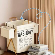 Faltbarer, wasserdichter Stoff-Wäschekorb, Zuhause verwendbar für Spielzeug- & Snackaufbewahrung