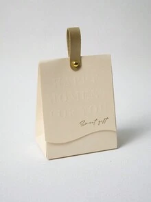 10 件优雅提手礼盒、手提袋、婚礼礼盒、包装盒、甜蜜婚礼回礼盒、“幸福时刻”设计派对包装盒，适用于婚礼、生日装饰、婚礼新娘送礼会装饰、宾客礼物、婚礼用品、礼品包装、婚礼装饰、包装盒、婚礼用品、圣诞节、万圣节、情人节、母亲节、庆典、派对、伴娘礼物 - 米色 - 查看 11