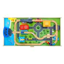 Train Table, 62 Multicolor Pieces Wooden Kids Activity Table With Large Storage Drawer, 3-In-1 Wooden Train Set For Playing, Drawing, Reading, Eating, Creative Toy Set For Kids Ages 3+ - 62 Multicolor Pieces - View 8