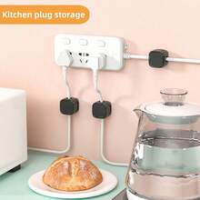 1/3/6pcs Magnetic Cable Organizer, Cable Management Clips, Desk Magnetic Cable Holder, Discreet Magnetic Phone Charging Cable Organizer, Compact & Durable Design; Suitable For Bedside Table, Desk, Phone Data Cables, Charging Cords, Kitchen Appliances, Office Supplies, Cable Management, Bathroom Storage, Home Decor, Organizing; Suitable For Home, Office, Dorm, Great For Back To School, Mother's Day, Birthday Gifts, Holiday Gatherings - Multicolor - View 6