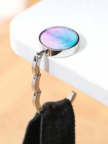 1 件青花瓷锌合金手提包挂钩，配成熟风格折叠钱包挂架，便携式餐厅和酒吧桌钱包架，独特的礼物创意，便携式挂钩 | 优雅配饰 | 闪亮金属饰面，钱包 - 藍色 - 查看 23