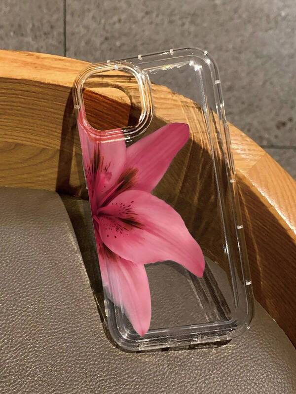 Realistic Lily Print Clear Case Compatible With IPhone16PROMAX/16PRO/16/15PROMAX/15PRO/15/14PROMAX/14PRO/14/13PROMAX/13PRO/13/12PRO/12/11/11PRO/11PROMAX/X/XR/XSMAX/7P/7G