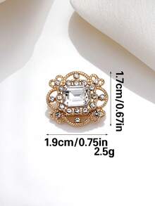 5 件/套复古水钻镶嵌多层金属纽扣，优雅装饰，适用于婚纱、西装、夹克、外套，多功能用于 DIY 工艺品、珠宝盒、鞋子、帽子 - 彩色 - 查看 9