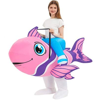 Inflatable Costume Adult,Ride On Tropical Fish Inflatable Halloween Costume Women Man Size,Blow Up Costumes For Adult Halloween Costumes Party