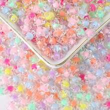 100pcs 12mm Flower Acrylic Beads Mix Candy Colors Flower Plastic Pastel Beads For DIY Crafts Braids Bracelet Earring Jewelry Making - Multicolor - View 9