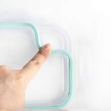 20 recipientes de vidrio para preparar comidas con ventilación de vapor, recipientes para almacenar alimentos con tapas herméticas, para el control de porciones del almuerzo en el hogar, la cocina y la oficina (10 recipientes + 10 tapas), aptos para congelador y refrigerador. - verde menta - Ver 5