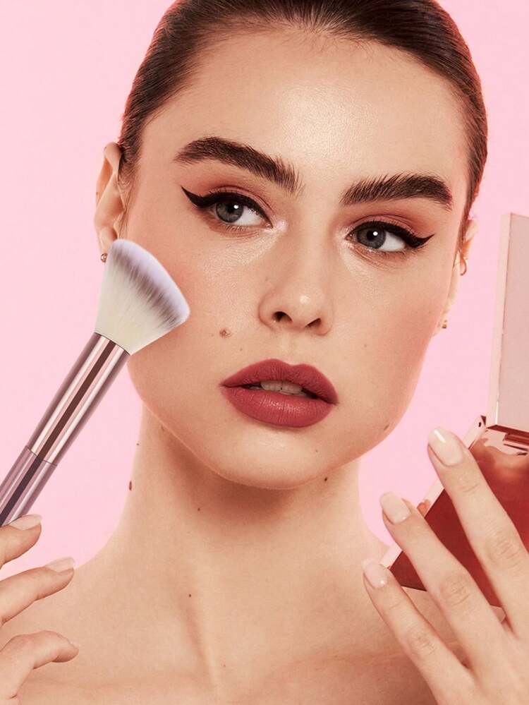 6 piezas Juego de brochas de maquillaje con cabezales dobles, brochas para corrector, para líquidos, cremas y polvos - para difuminar, mezclar y aplicar en el rostro, Juego de brochas, Kit de brochas de maquillaje, Juego de brochas de maquillaje, Kit de maquillaje completo, Juego de brochas, Juego de brochas de maquillaje, Juego de regalo de maquillaje - Rosa Pálido - Añade 3