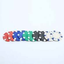 Set da 10 pezzi con 5 colori di token in plastica commemorativi per poker Texas Hold'em, gettoni da scommessa, protezione per carte, monete commemorative, gettoni da gioco, accessori per giochi da tavolo