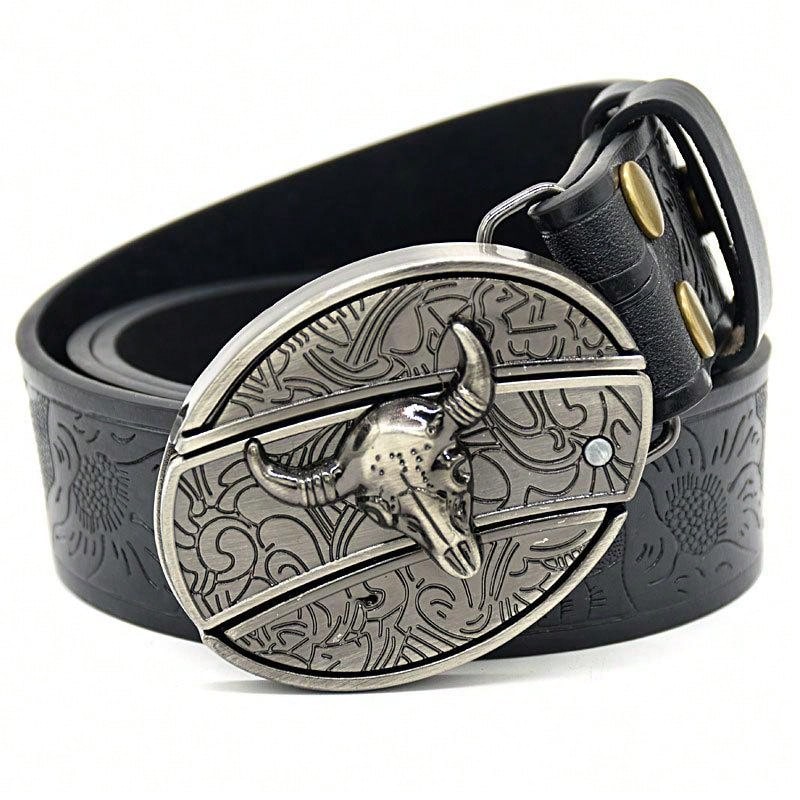 Men's Leather Belt Outdoor Multifunctional Belt With Knife Suitable For Men's Gift - NiutouBK - View 1
