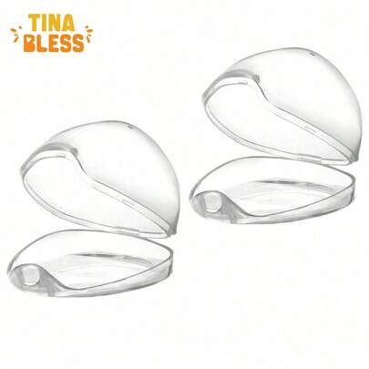 Tinabless 2 件装奶嘴盒、奶嘴架盒、婴儿奶嘴旅行用奶嘴容器盒、必备奶嘴配件、易于清洁