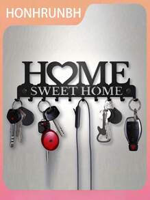 1 Pc Metal Hook Keychain Rack, Suitable For Front Door, Kitchen, Store, Office, Car, Vintage Decor,For Jewelry Making Crocheting Crafts Arts Backpack Decor,Luxury Handbag Accessory,Valentine's Day,Fashion Jewelry Accessories,Couples Birthday & Holiday Gifts,Suitable For Bag Charm Car Keys
