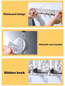 现代塑料吸盘墙钩，无需钻孔真空密封挂钩，适用于毛巾、厨房、浴室和家居收纳 - 彩色 - 查看 9