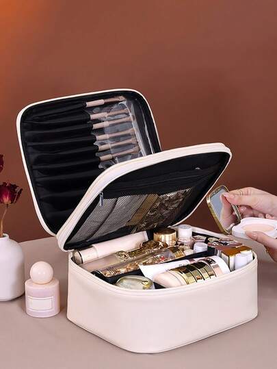 Multilayer 4-Compartment Large Capacity Storage Makeup Bag, Travel Portable Cosmetic Case With Handle Bags, Makeup Bag, Makeup Bags, Toiletry Bag, Desk Organiser, Cosmetic Bag, Makeup Pouch, Make Up Organizer, Make Up Pouch, Make Up Bags, Makeup Bag, Makeup Bags, Small Makeup Bag, Makeup Pouch, Cosmetic Bag, Large Capacity, Large Makeup Bag, Christmas Gifts, Pouch, Gifts For Women, Pouch, Clutch / Small Handbag, Makeup Organizer, Pouch, Brush Holder, Mini Pouch, Large Capacity Pouch, Gifts For Women, Christmas Gifts, Gift Ideas For Women