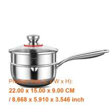 18cm Stainless Steel Nonstick Saucepan With Lid, 1.5L Induction & Gas Compatible Honeycomb Design, Stay-Cool Handle, Versatile Milk Cooking Pot