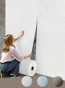 1 قطعة ورق حائط كتان لاصق جداري مقاوم للماء ومقاوم للرطوبة ذاتي اللصق، مناسب لديكور غرفة المعيشة والنوم والممر، بمقاس 50 سم * 2.8 متر / 5 متر / 10 متر ورق حائط ملصقات جدارية ديكور الغرفة ديكور المطبخ وغرفة المعيشة