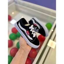 Tênis Baby Bebê Bebezinho Casual Confortável Unissex Meninos Meninas Modinha Blogueirinha - Preto e Branco - Visão 3