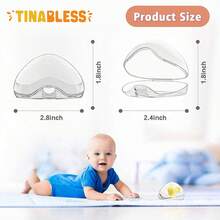 Tinabless 4pcs Pacifier Cases, Pacifier Storage Boxes, Travel Pacifier Holders - Clear - View 4