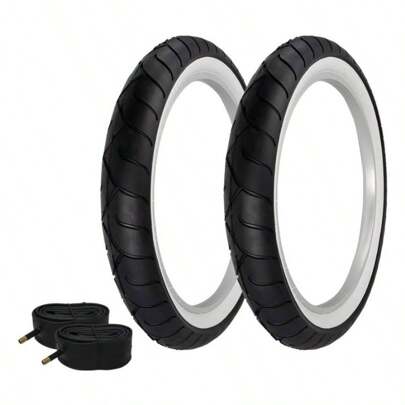 Pair Of Bicycle TIRE Fat Bike BMX/Electric Slick Clincher TIRE In 24 X 4.1/4 Black/White SIDEWALL(2) Tires W/Tubes P1077