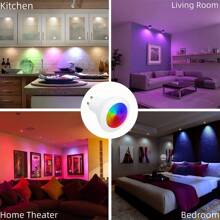 Tuya WIFI GU10 底座，智能 LED 灯泡，节能 5W 灯，APP 控制聚光灯泡变色，暖白 3000K，可与 Alexa Home 配合使用，1 个装
