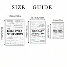 1pc Daily Affirmations Wall Art Picture Prints Canvas Paintings Girls Affirmation Poster Positive Quote Decor For Bedroom,Living Room,Teen Girl Room Decor No Framed