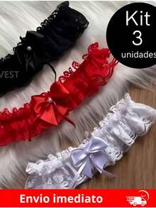 Kit 03 Sexy Lace Leggings Sensual Lingerie Fantasy Persex - 彩色 - 查看 1