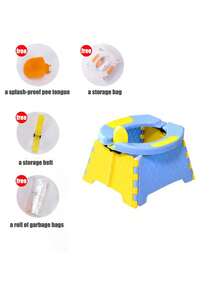 Orinal portátil para niños, inodoro plegable para entrenamiento de niños, asiento de inodoro para bebé, baño portátil para viajes en coche, orinal infantil - B56# - Ver 5