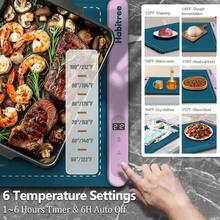 3-Pack Silicone Food Warming Mat &Amp; Food Warmers For Parties Buffet - Rapid Heating 6-Level Temp Control, Rollable Portable Easy Clean - Value Set For Gatherings &Amp; Home Daily Use(Blue) - Peacock Blue - View 2