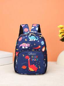 Customized Mini Backpack, Print Your Own Name Or Holiday Greetings. Create Your Exclusive Backpack. Fashionable And Casual, Multi-Functional Design, Cute Cartoon Spaceship Pattern, This Lightweight Backpack Is Ideal For Teenagers To Use In Daily Life, Outings, Travel, And Shopping. It Is The Perfect Choice For Christmas, Thanksgiving, Back To School Season, Office, Commuting, Parties, Gatherings, And Also A Great Gift For Friends. Christmas, Give It To Your Friends. - Multicolor - View 10