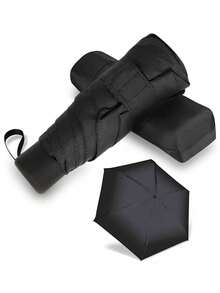 超轻小巧便携胶囊伞防紫外线伞迷你五折伞适用于学校、办公室、家居、旅行、返校用品