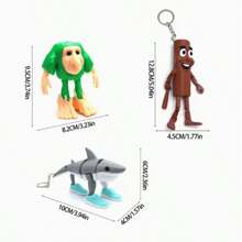 Colgante de monstruo, adorno de llavero con muñeca de madera, llavero de zapato de tiburón, adorno colgante único de animal para el festival de Ramadán