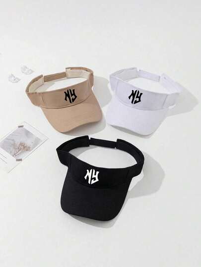 1 Set Of NY Empty Top Hat, Simple And Fashionable, Suitable For Travel, Beach Vacation, Daily Travel, Suitable For Both Men And Women