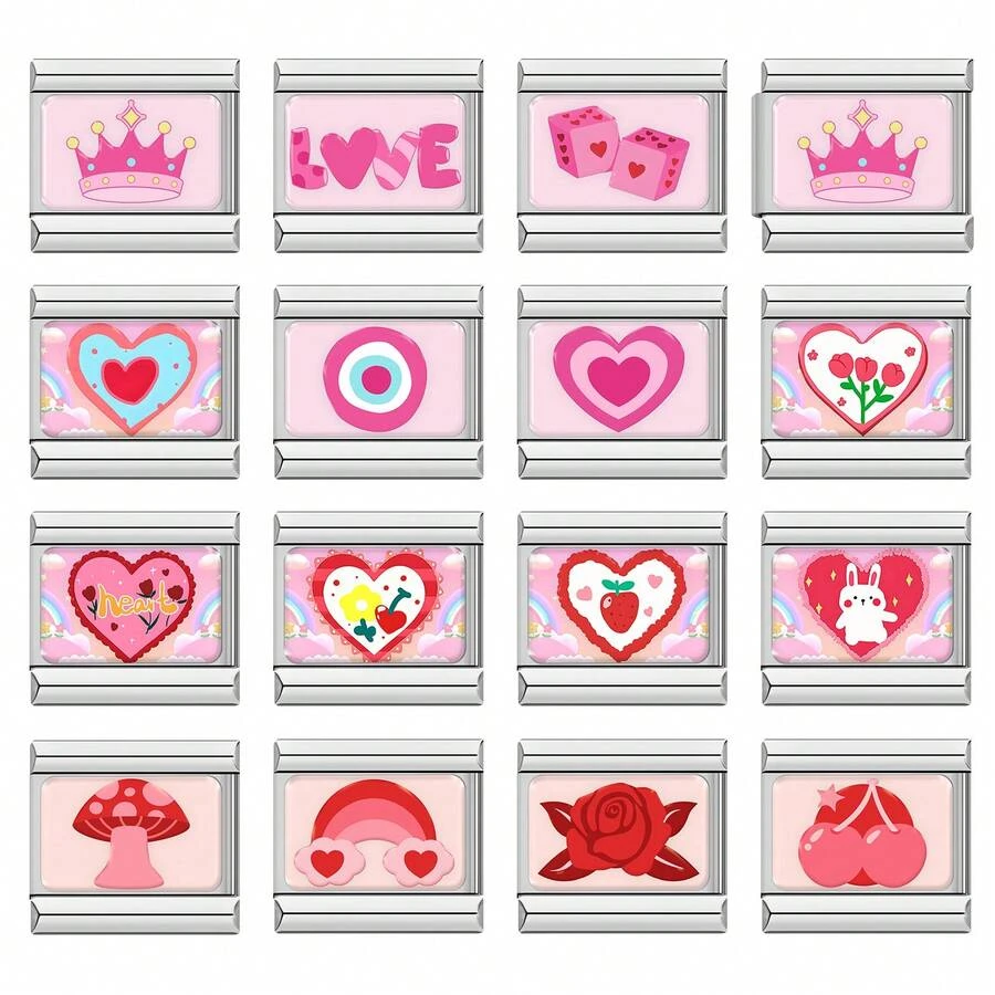 (Unassembled Product) 1 Pc DIY Creative Jewelry Accessories, Cartoon Cat Dog Animal Element DIY Bracelet Necklace Ring Anklet, Fashionable Exquisite Cute Handmade Modular Bracelet - M292313 - View 1