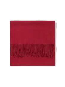 1pc Girl Long Scarf Solid Color Cashmere Neck Warmer Scarf For Evening Cover Up Dress Bathing Shawl Gifts Accessories Unisex Shawl And Wraps