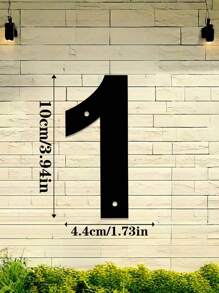 1pc 0-9 Free Combination Digital House Number, Metal Address House Number, Durable Home Address Number Plate, Wall Mounted Email Number, Home Decoration, Entrance Decoration, Garden Decoration, For Outdoor, Garage, Door, Email Decoration, Metal Wall Art, Halloween Thanksgiving Christmas, Decoration Gifts