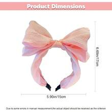 Hairband Large Knotted Bow Headbands For Women Wide Turban Headband With Bow Pink Stylish Hair Accories For Women And  Choice Versatile For Any Occasion - 粉色 - 查看 2