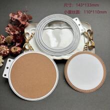 1pc Lace Round Metal Cutting Dies, Carbon Steel Embossing Die Cuts For Scrapbooking, Albums, Cards, Decorations - Creative DIY Scrapbook Template, Durable Metal Mold