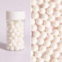 85g/3oz Bolas de perlas blancas para decoración de pasteles, para bodas, fiestas de cumpleaños, pasteles, caramelos, chocolates, galletas y decoración DIY