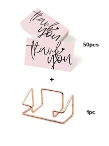 50 pezzi biglietti di ringraziamento con scritta rosa e cuori per clienti di piccole imprese, biglietti di apprezzamento per i clienti, forniture scolastiche, torna a scuola
